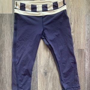 Lululemon Inspire Run Yoga Navy Tights 19.5 Inseam